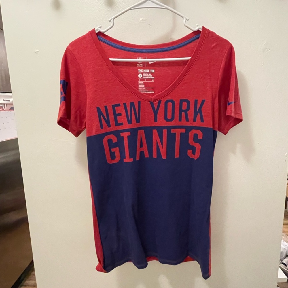 Nike New York Giants Red and Blue T-Shirt
